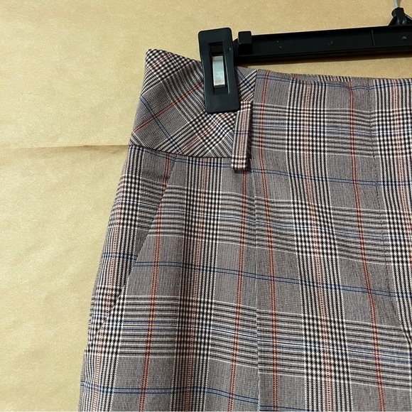 Olivia Palermo | NWT Plaid Trousers High Waisted Pants Auburn Size 10 - Picture 5 of 10